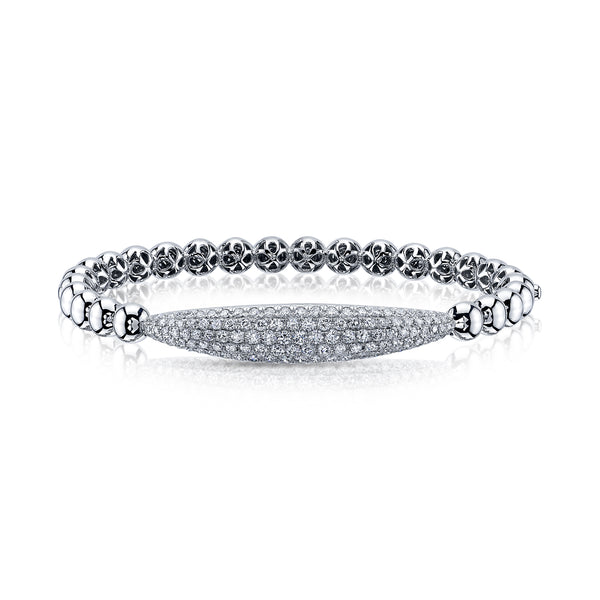 White Diamond Bar Bracelet