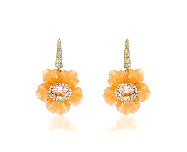 Flower Agate Earrings