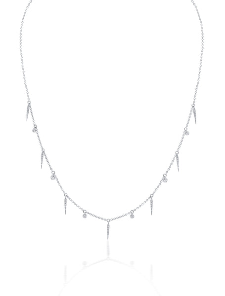 White Diamond Whimsical Necklace