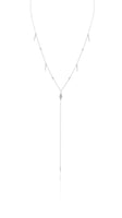 White Diamond Lariat Necklace